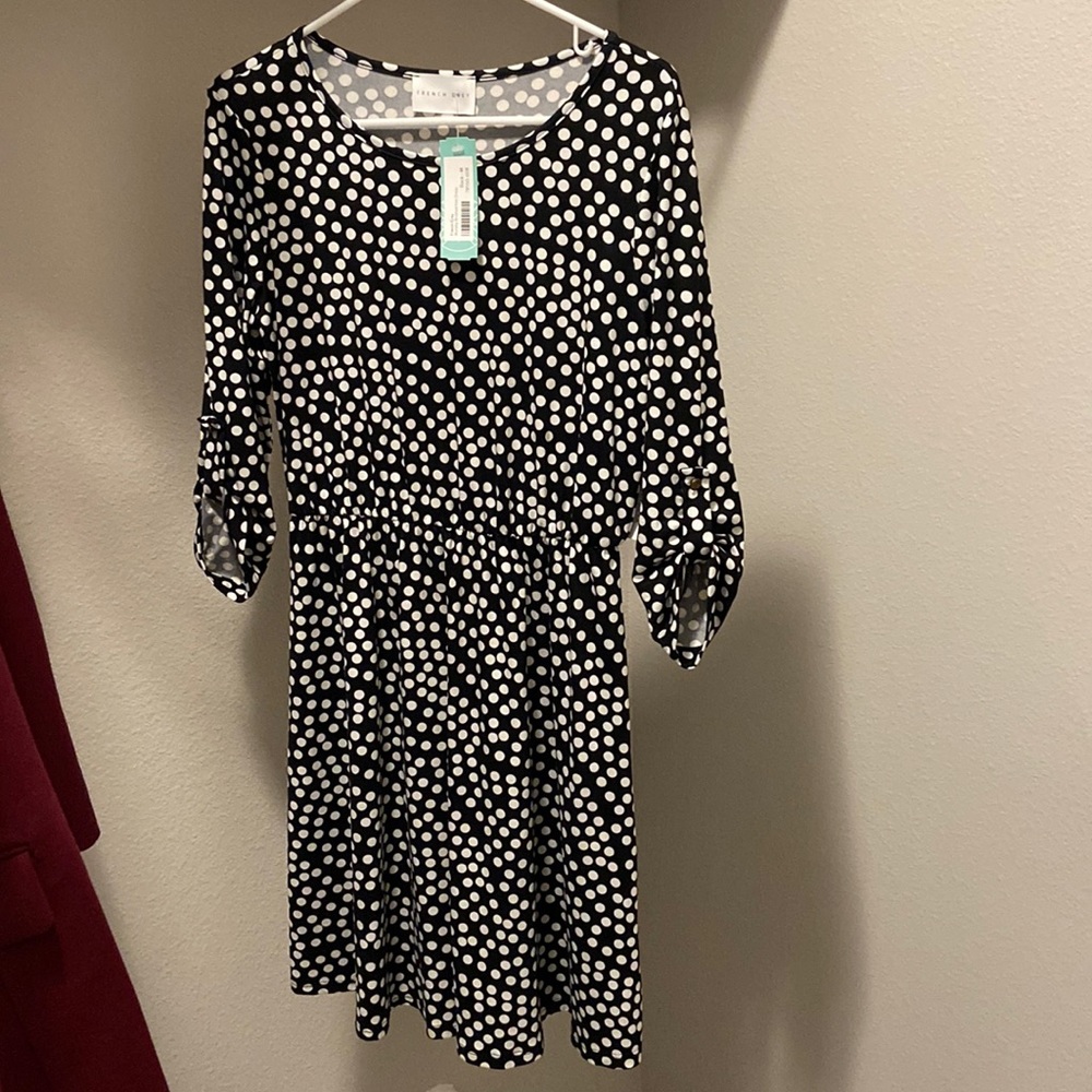 French Grey 3/4 sleeved dress